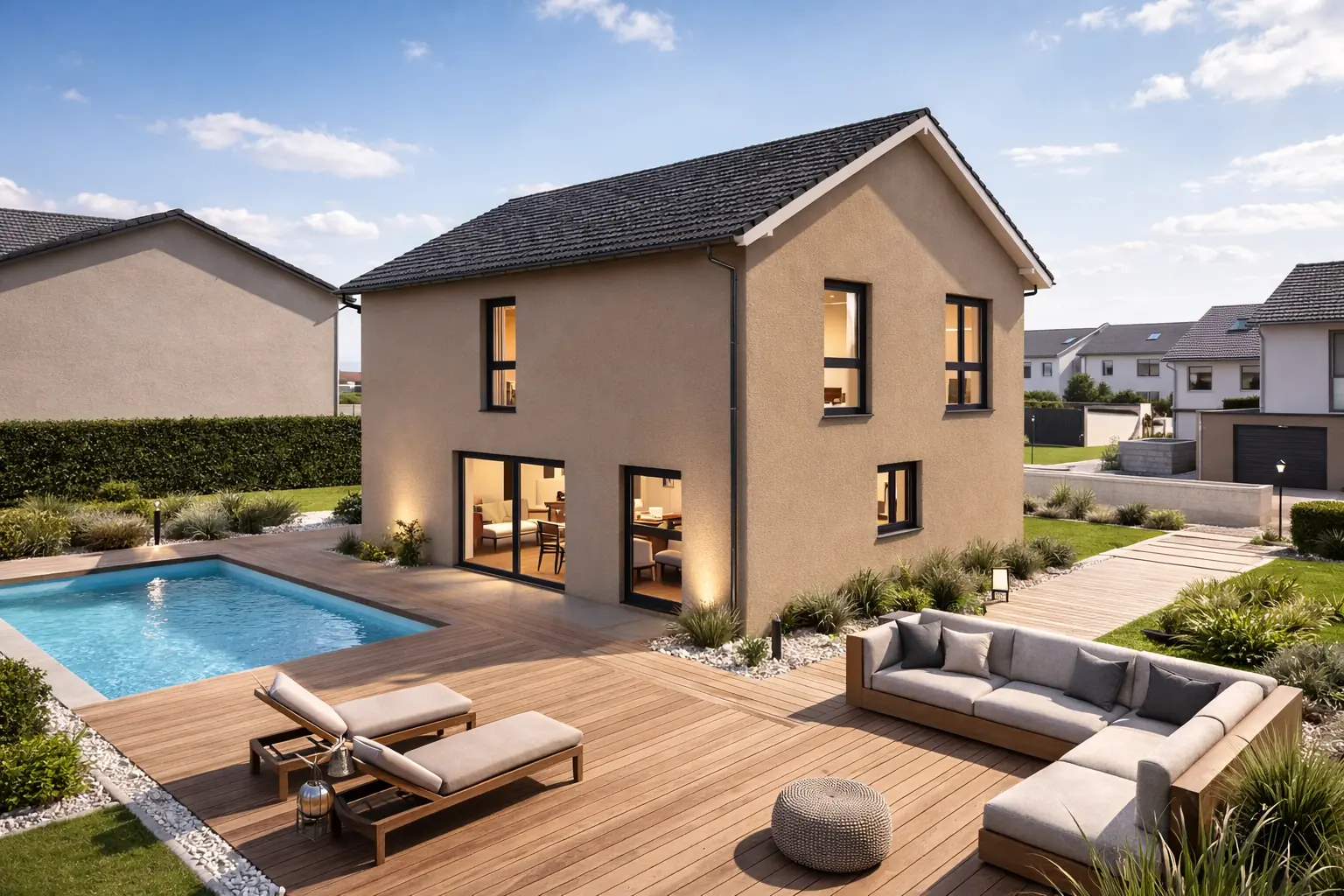 Argus Architektenhaus mit Pool und Terrasse